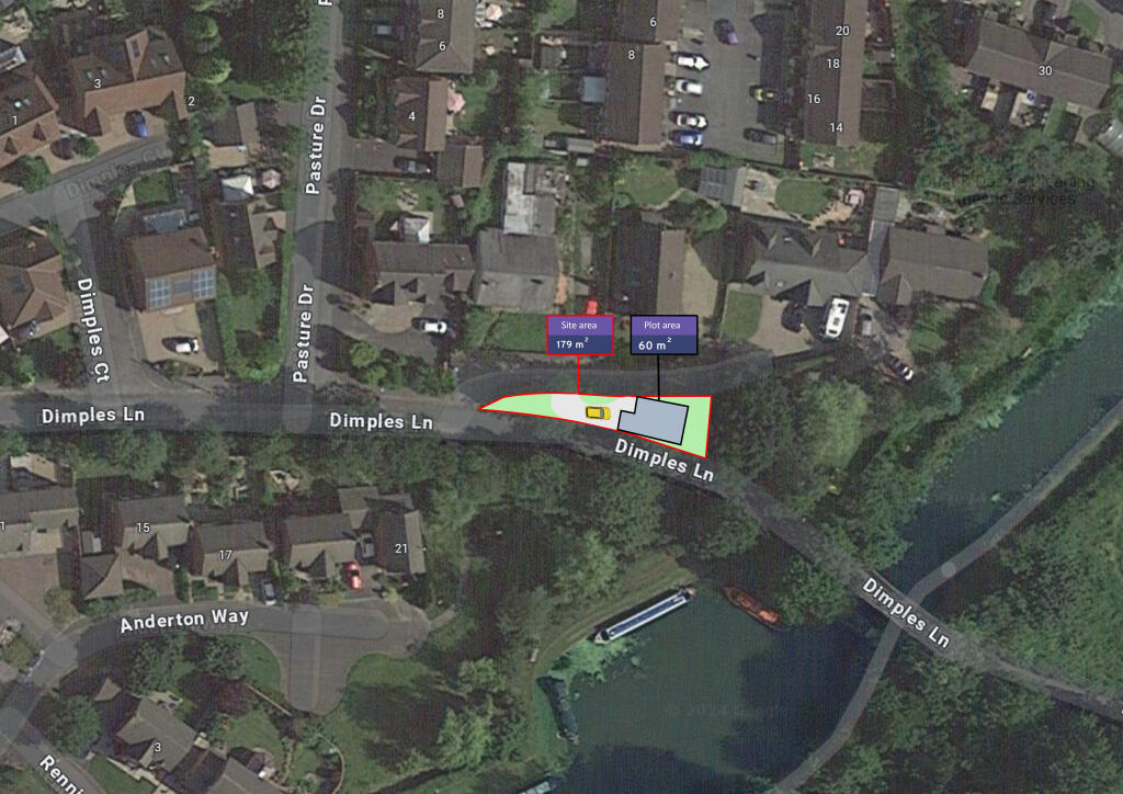 Area And Plot Measures Satellite - Land @ Dimples Lane  Garstang  Preston  PR3 1RD T202411181232.jpg