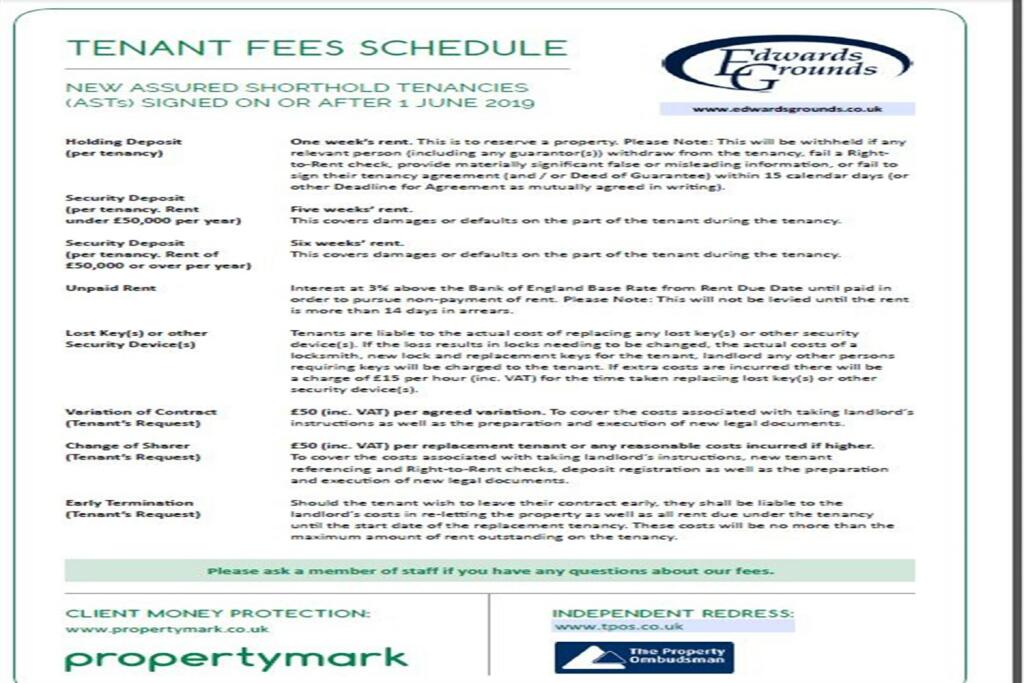 Tenancy Fees