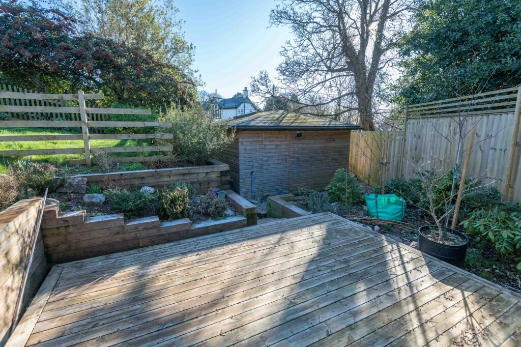 Decked area with Lodge