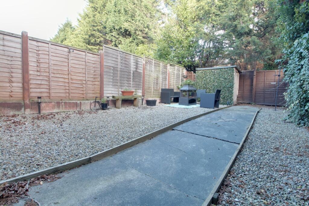 The low-maintenance private back garden