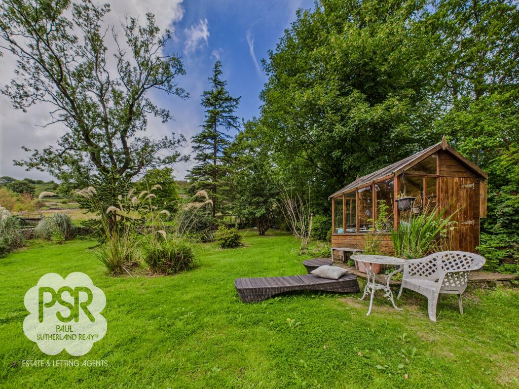 Rear Garden - Seating Area and Greenhouse Potting Shed