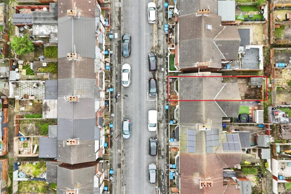 Aerial view of the property