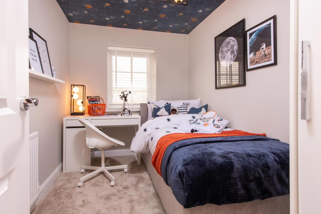 Internal image on the single bedroom in the Ellerton