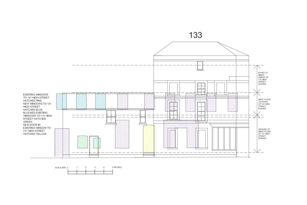Proposed Overlay of 131 &amp; 133 High Street  | 131 H