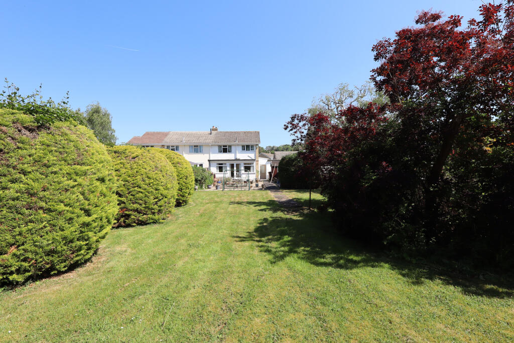 Rear elevation from the end of the garden