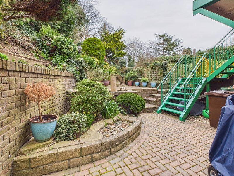 Rear garden &amp; external stairs 