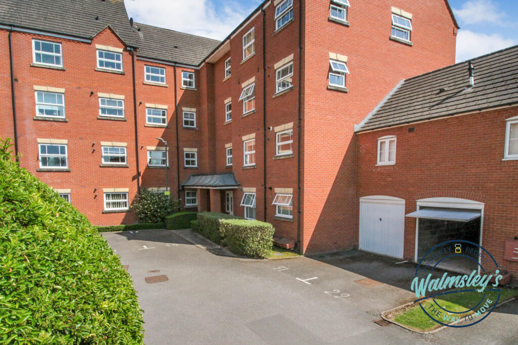 Rear of block with garaging