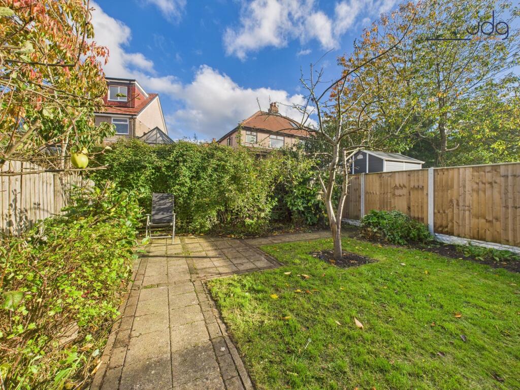 Southeast facing garden with fruit tree