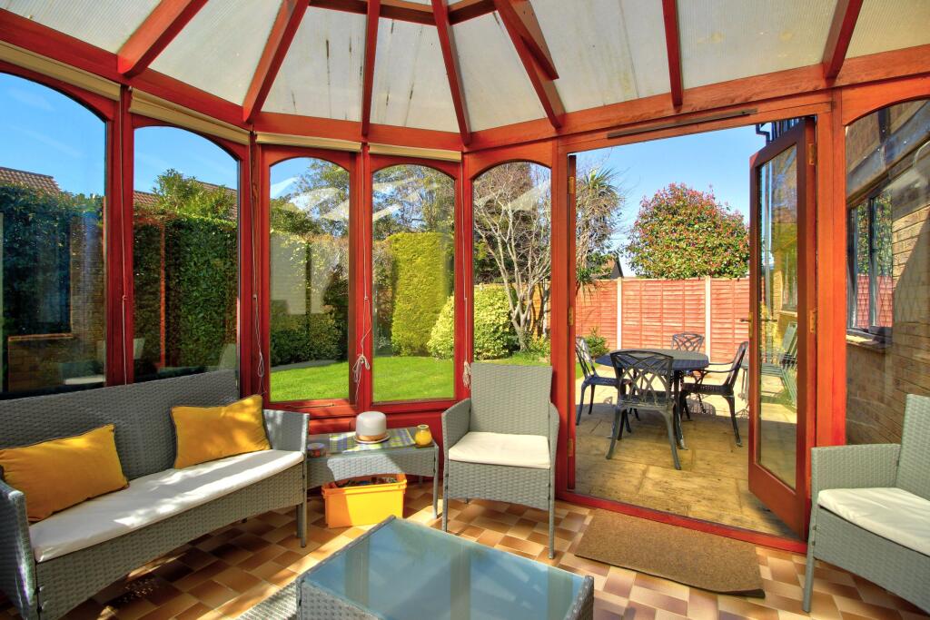 Conservatory opens to patio