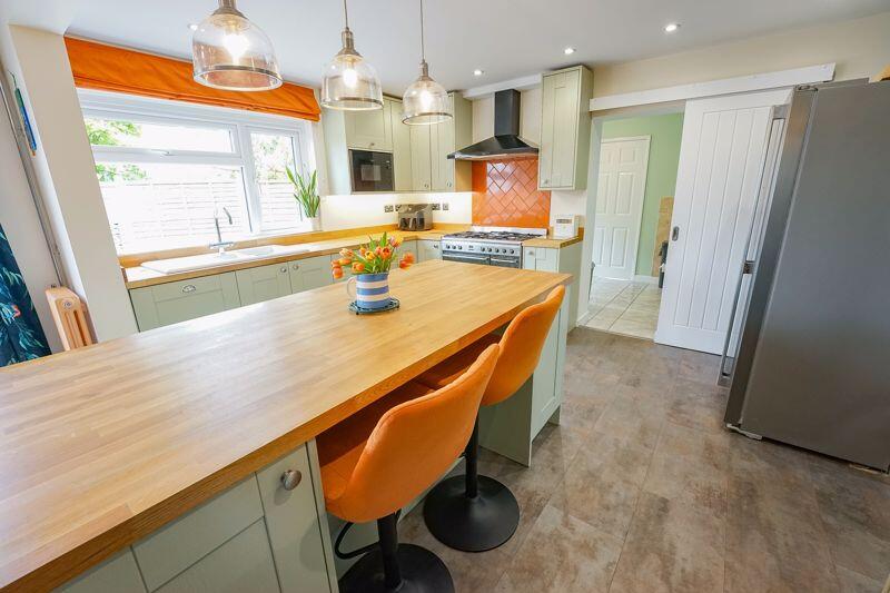 well appointed kitchen with island