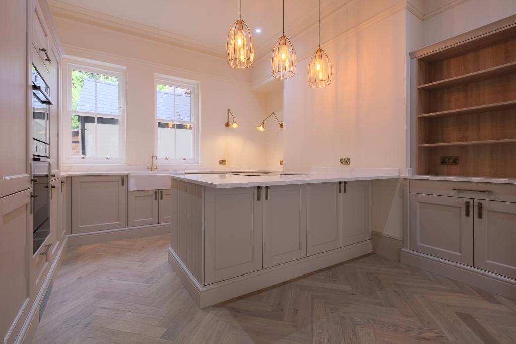 Oak wooden flooring in the living areas