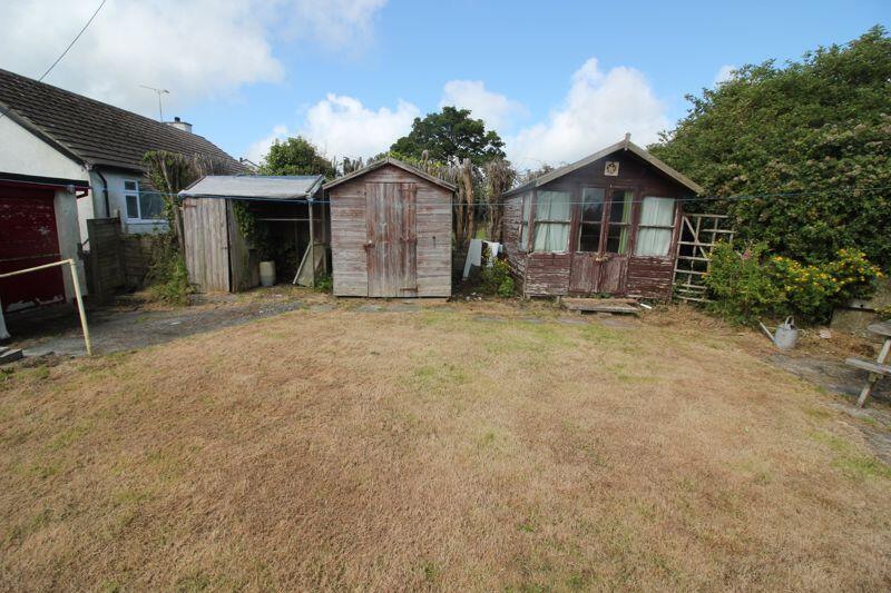 rear garden and sheds