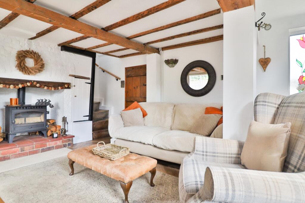 Log burner and original stairs