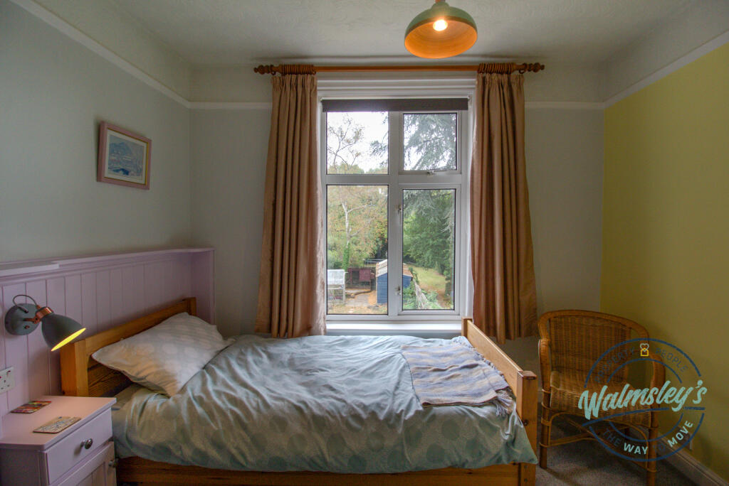 Views over garden from double bedroom at rear