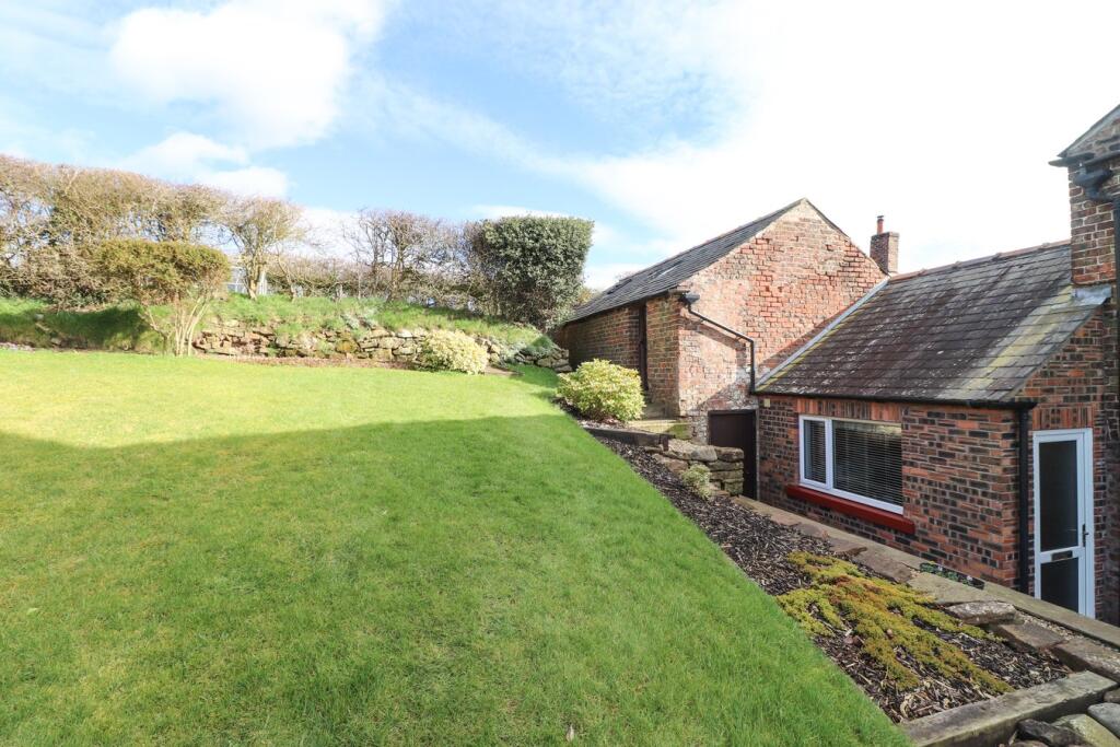 Lawn beside the barn