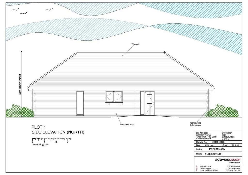 Plot 1 Side Elevation North