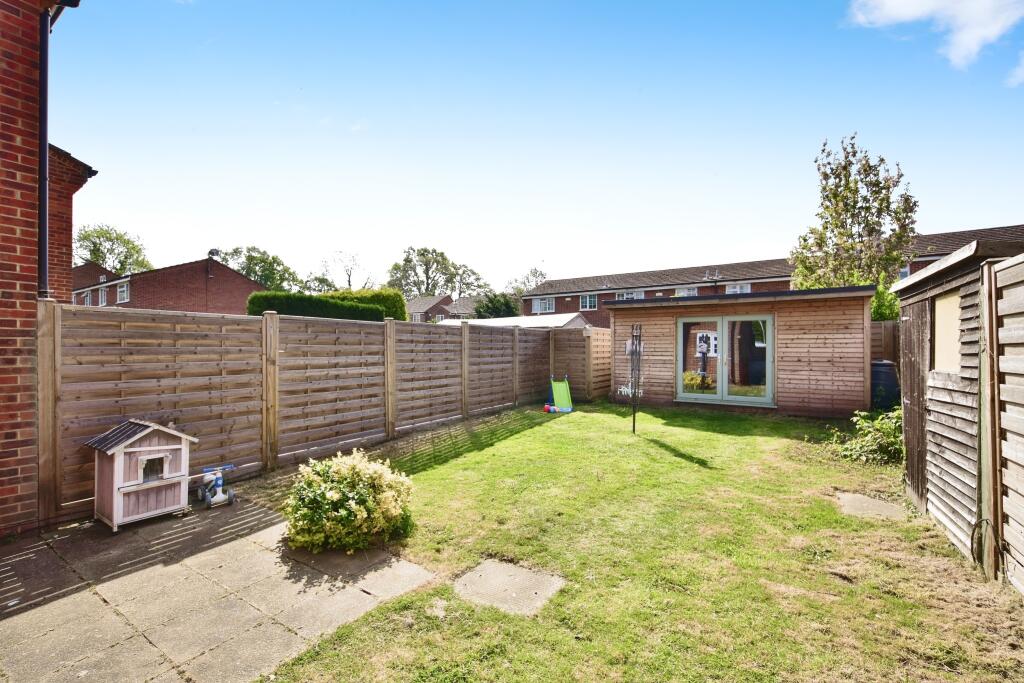 Private Rear Garden With Summer House View