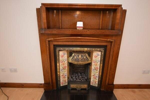 fireplace in lounge