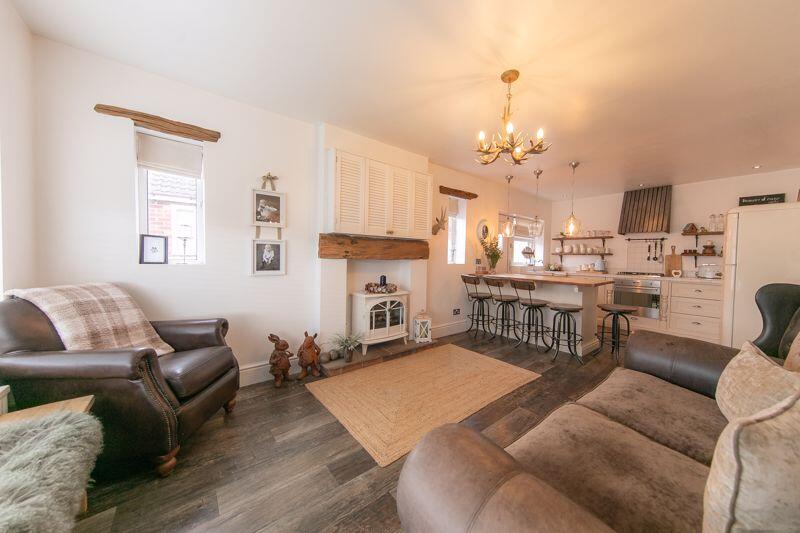 Open plan kitchen, living and dining ...