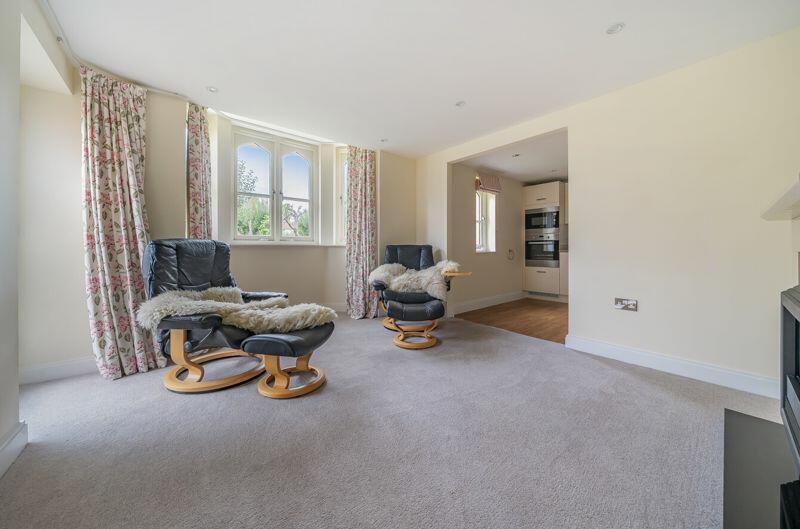 Living/dining room through to kitchen