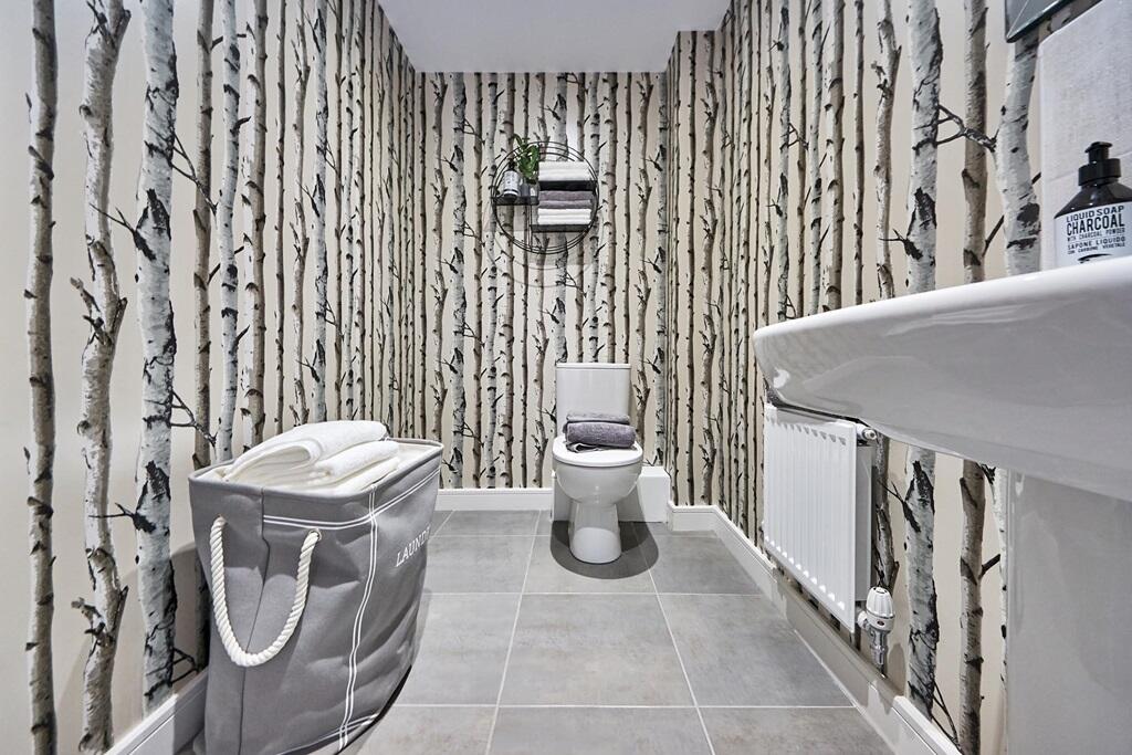 A handy guest cloakroom- typical Taylor Wimpey home