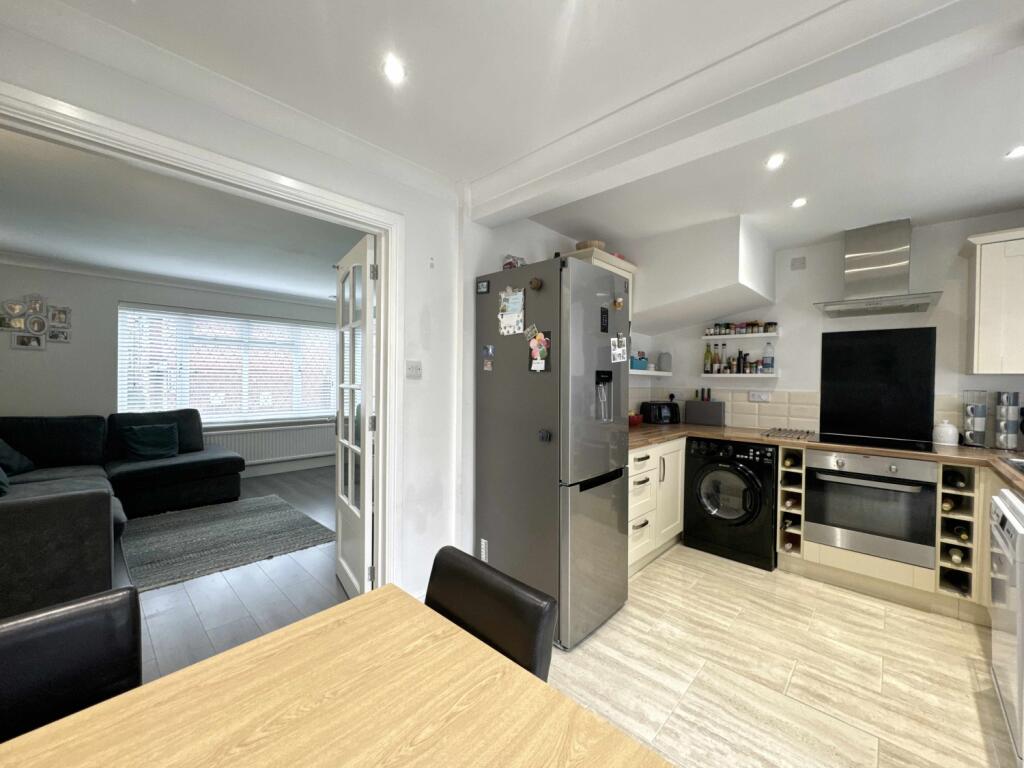 Kitchen into living room