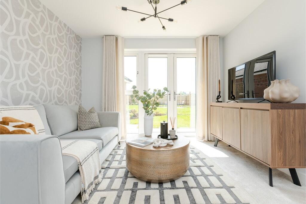 French doors open out to the rear garden