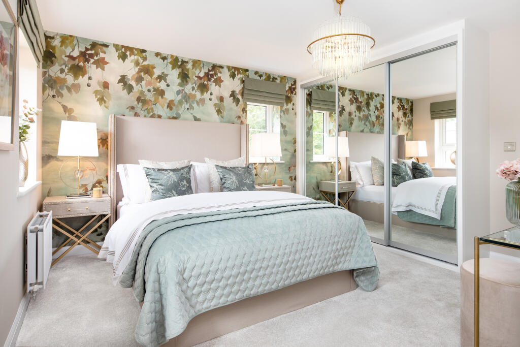 En suite main bedroom in the Radleigh 4 bedroom home