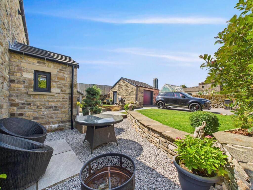 Front Garden Gated Drive and Garage