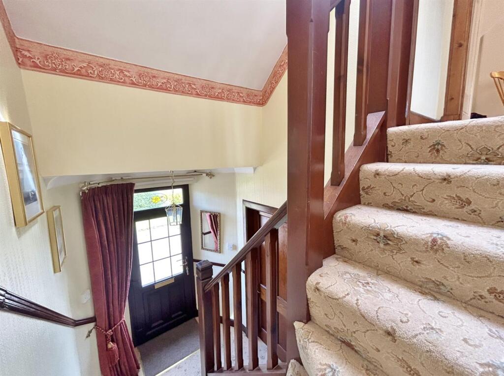 From halfway up stairs