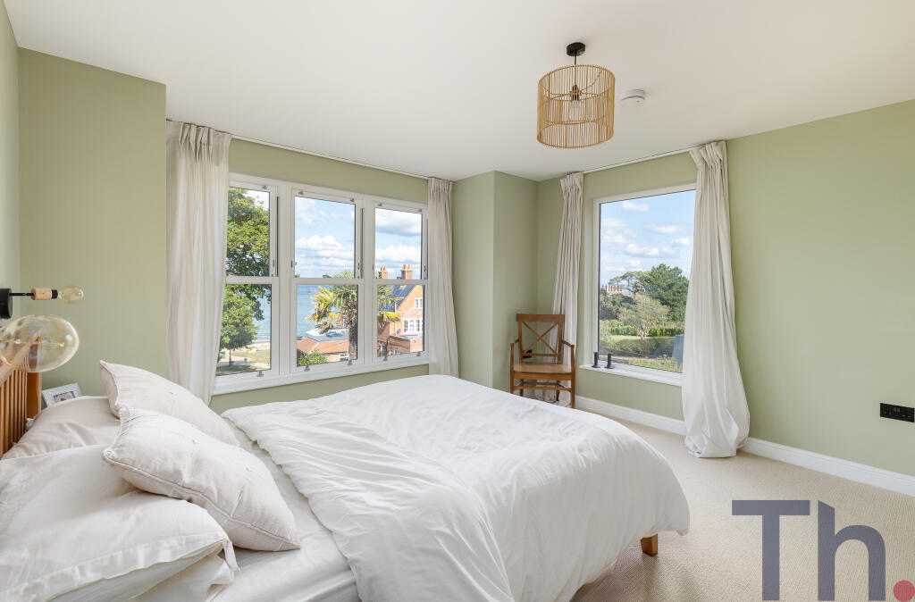 Bedroom 1 with sea views