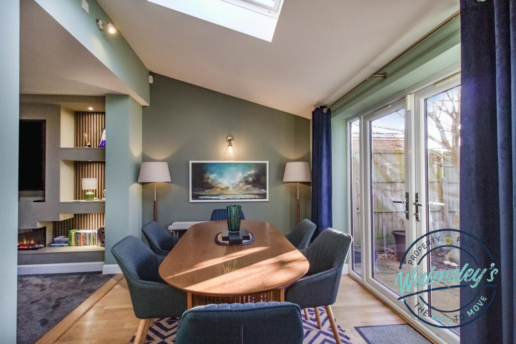 Family room with French doors to garden