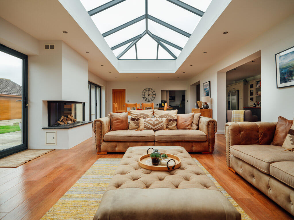 Kitchen, Dining, and Living Area