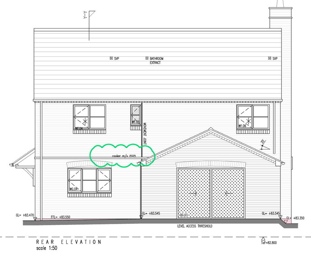 Plot 1 rear eleva...