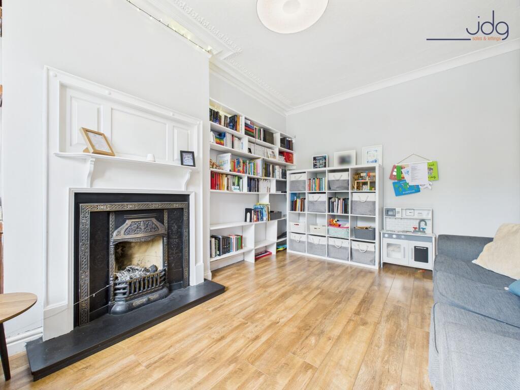 Feature fireplace in living room