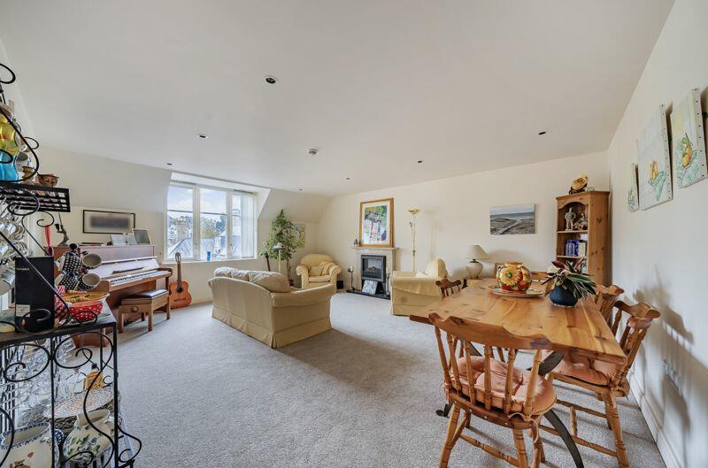 Living/dining room with South-facing ...