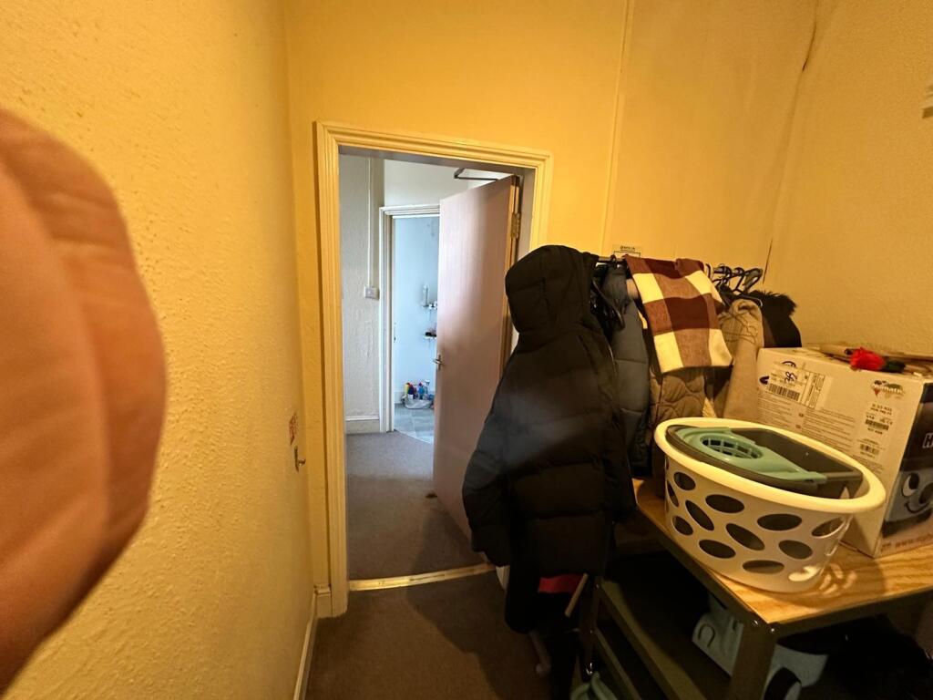 A cozy hallway with practical storage solutions...