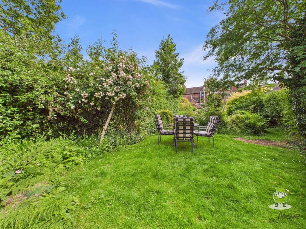 View from the top of the garden looking back at th