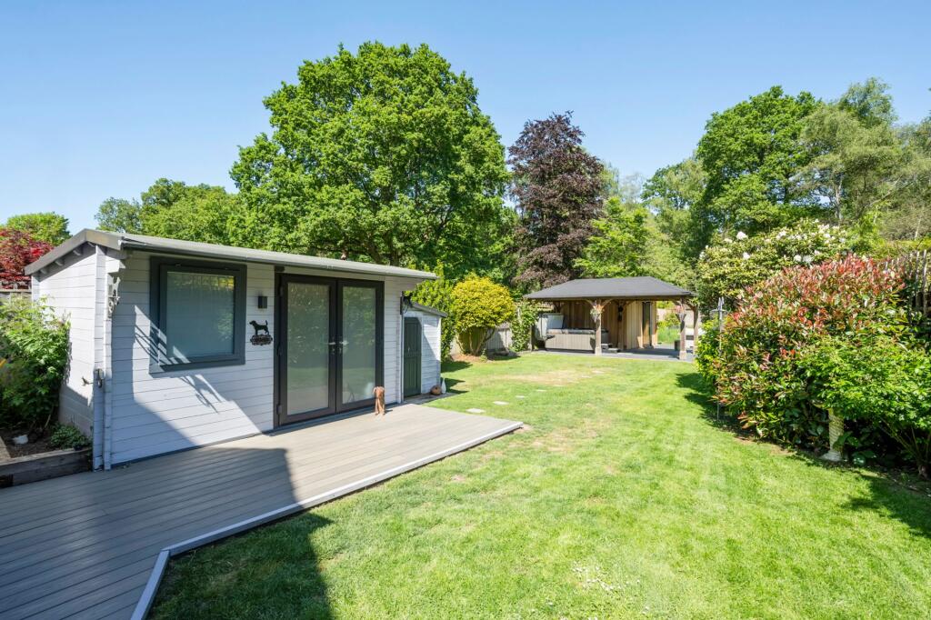 Outbuilding and decking