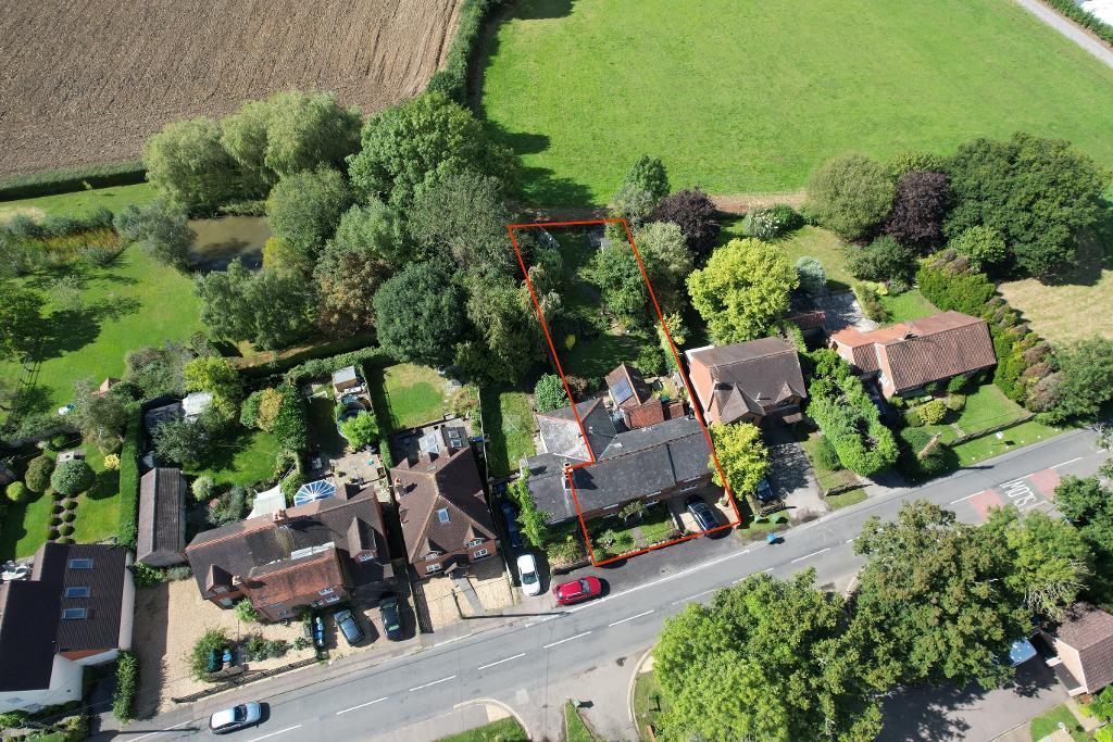 Aerial view of Mill House and gardens