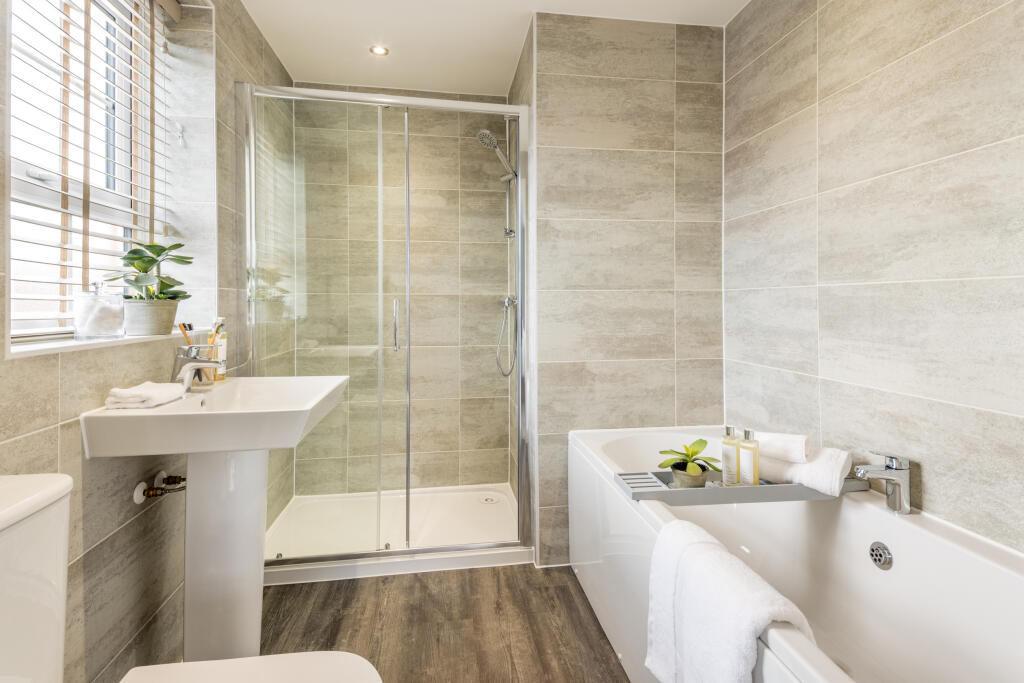 Family bathroom in the Manning. 5 bed home.