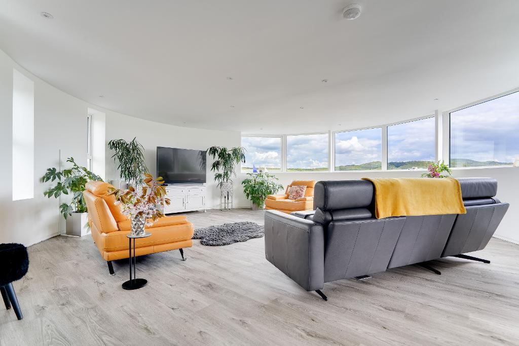 Living area on the top floor