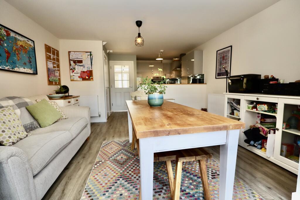 Living room into kitchen