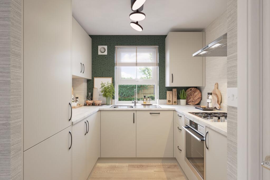 internal cgi of the kitchen in the pembury