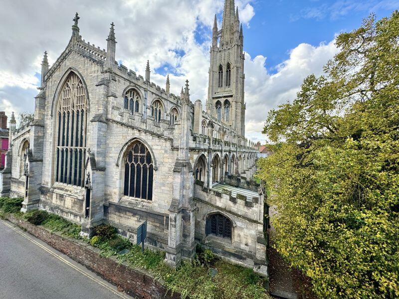Views over church from top floor