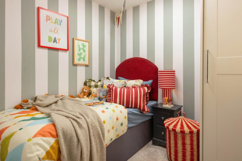 Internal image of the single bedroom in the Alderney 4 bedroom home