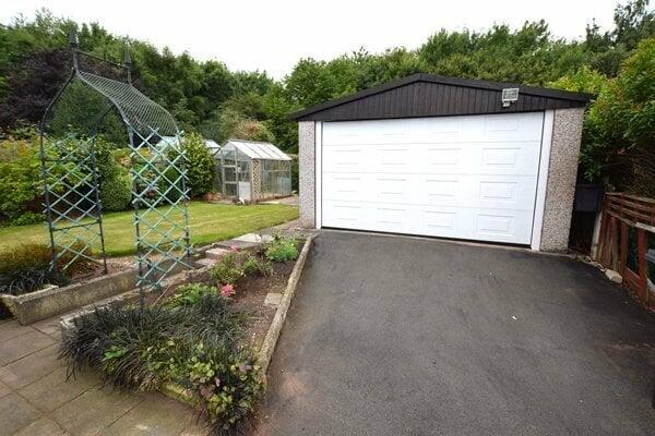 rear garden and double garage