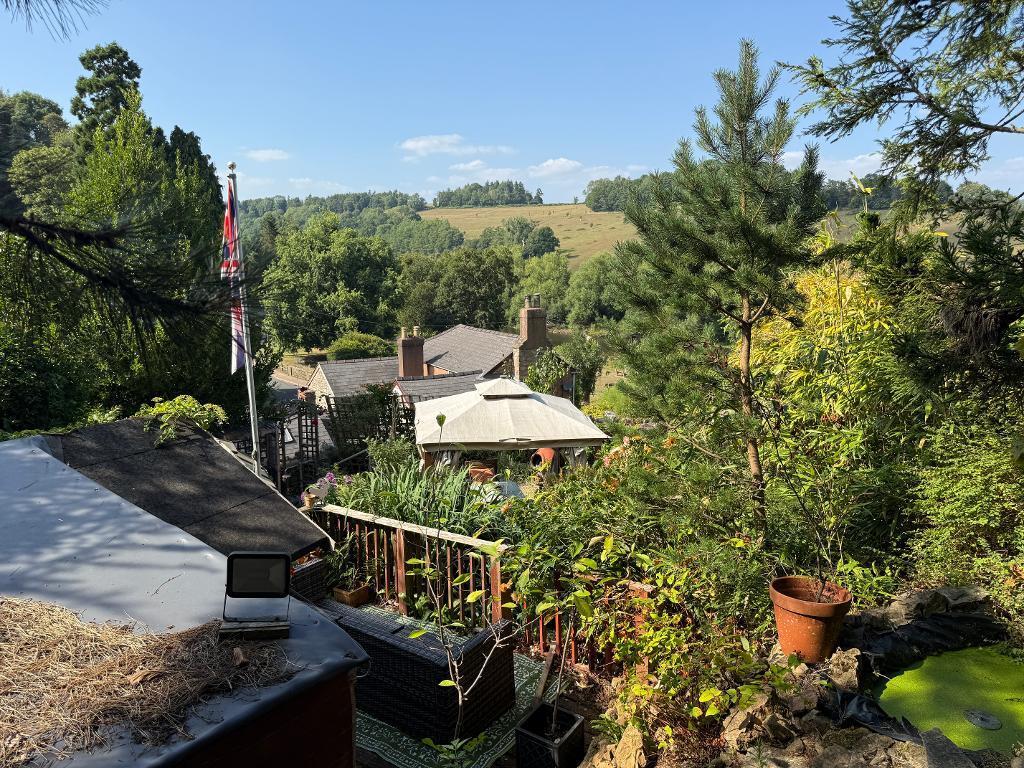 Office located up the garden, with views