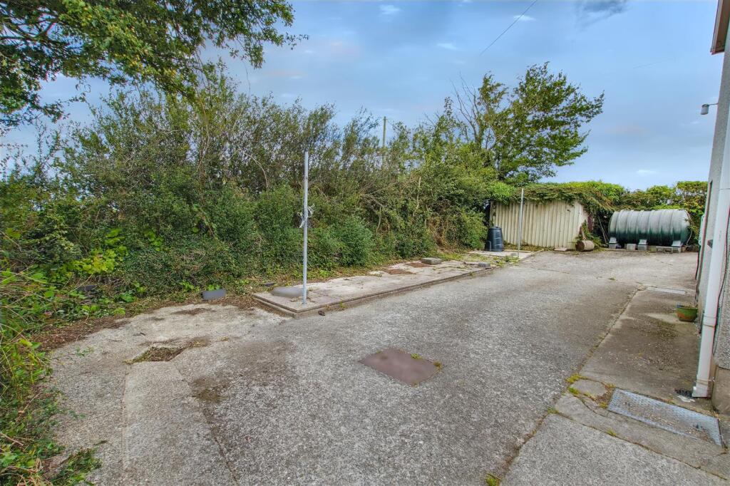 Rear patio and drive