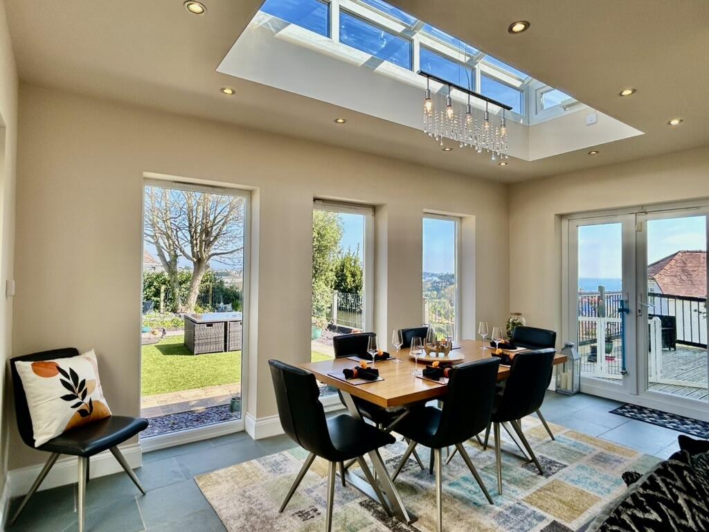 Dining Area to Garden With Sea views 